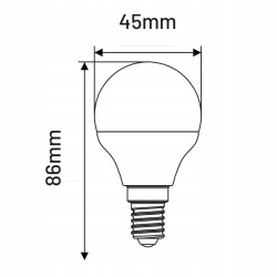 ŻARÓWKA G45 E14 7W KULKA