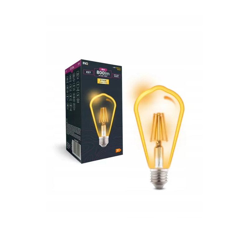 ŻARÓWKA LED GOLD ST64 E27 8W