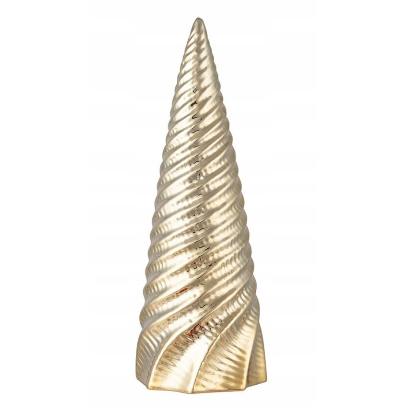FIGURKA PORCELANOWA CHOINKA 8X7.5X14 CM ZŁOTA