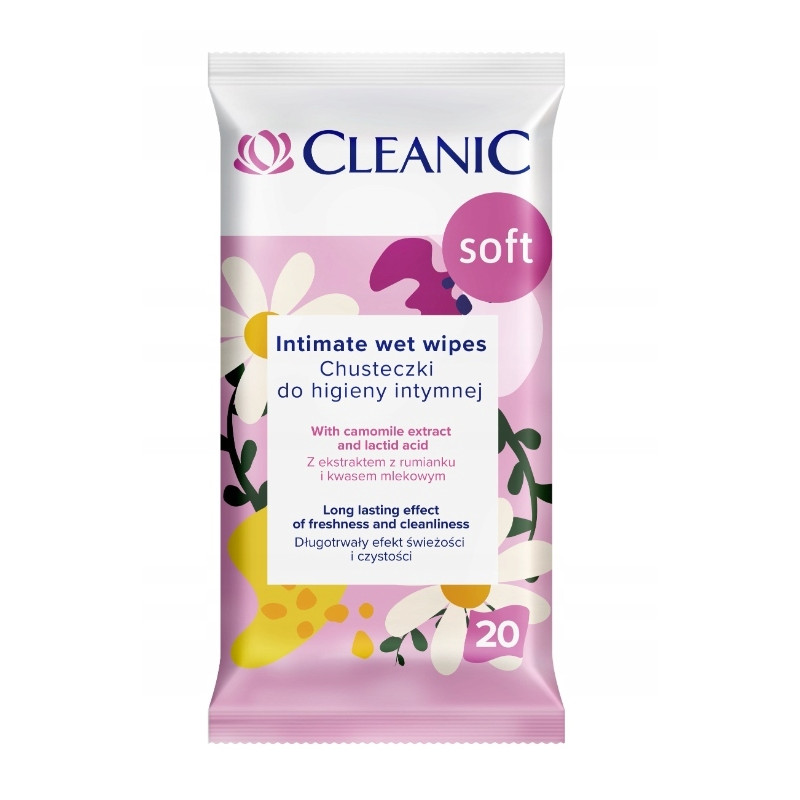 Cleanic Chusteczki do higieny intymnej Soft 1op.-20szt