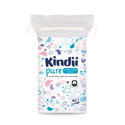 Kindii Pure Bawełniane płatki dla niemowląt 60 sztuk