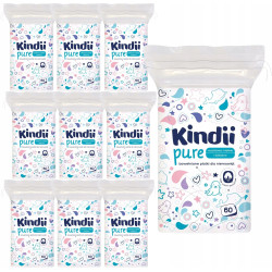 Kindii Pure Bawełniane płatki dla niemowląt 60 sztuk