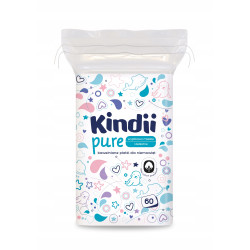 Kindii Pure Bawełniane płatki dla niemowląt 60 sztuk