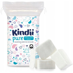 Kindii Pure Bawełniane płatki dla niemowląt 60 sztuk