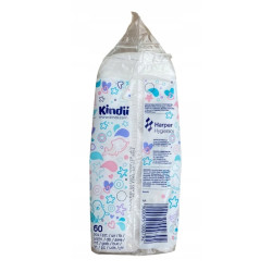 Kindii Pure Bawełniane płatki dla niemowląt 60 sztuk