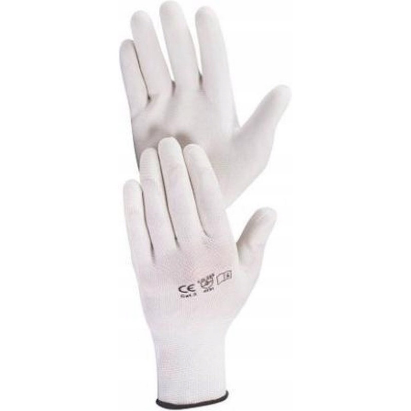 Rękawice XL białe nylon 1 para
