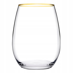 Komplet 6 szklanek Amber ze złotym rantem 570 ml PASABAHCE