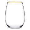 Komplet 6 szklanek Amber ze złotym rantem 570 ml PASABAHCE