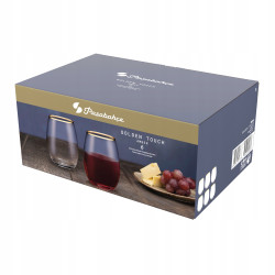 Komplet 6 szklanek Amber ze złotym rantem 570 ml PASABAHCE
