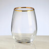 Komplet 6 szklanek Amber ze złotym rantem 570 ml PASABAHCE