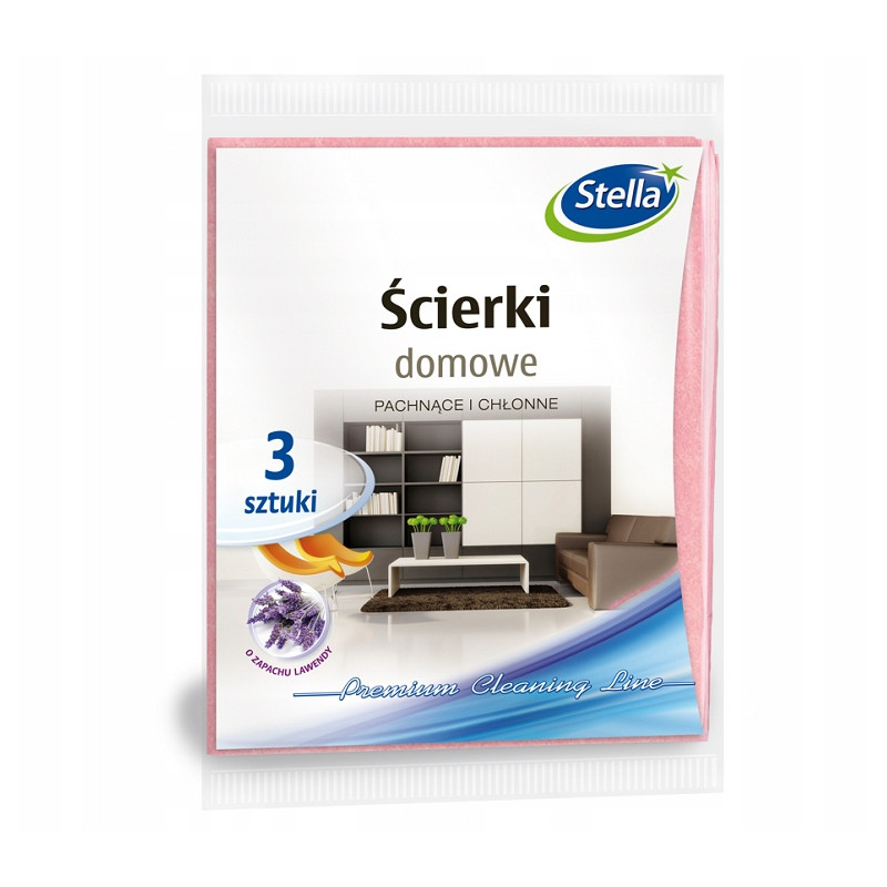 STELLA ŚCIERKI DOMOWE PACHNĄCE I CHŁONNE 3 SZTUKI