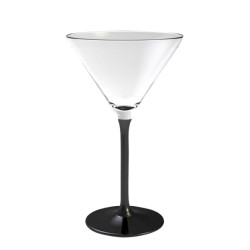 KIELISZKI DO MARTINI CZARNA NÓŻKA ONYX KPL.6 KIELISZKÓW MARTINI 260ML