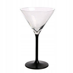 KIELISZKI DO MARTINI CZARNA NÓŻKA ONYX KPL.6 KIELISZKÓW MARTINI 260ML