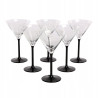 KIELISZKI DO MARTINI CZARNA NÓŻKA ONYX KPL.6 KIELISZKÓW MARTINI 260ML