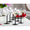 KIELISZKI DO MARTINI CZARNA NÓŻKA ONYX KPL.6 KIELISZKÓW MARTINI 260ML