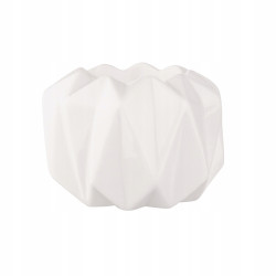 ŚWIECZNIK PORCELANOWY BIAŁY 9X9X6 CM