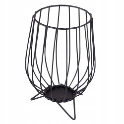 ŚWIECZNIK METALOWY NA NÓŻKACH 11X11X16 CM LOFT
