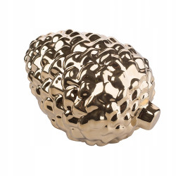 SZYSZKA DEKORACYJNA PORCELANOWA ZŁOTA 15X11X9 CM