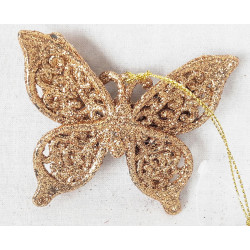 ZAWIESZKA NA CHOINKĘ MOTYLEK ZŁOTY MOTYL