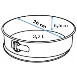 TORTOWNICA FORMA DO PIECZENIA BLACHA PYREX 3,2L 26 CM