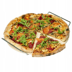 KAMIEŃ DO PIZZY Z UCHWYTEM I NOŻYKIEM