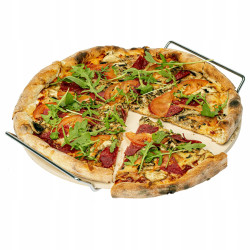 KAMIEŃ DO PIZZY Z UCHWYTEM I NOŻYKIEM