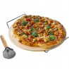 KAMIEŃ DO PIZZY Z UCHWYTEM I NOŻYKIEM