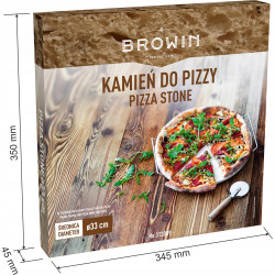 KAMIEŃ DO PIZZY Z UCHWYTEM I NOŻYKIEM