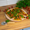 KAMIEŃ DO PIZZY Z UCHWYTEM I NOŻYKIEM