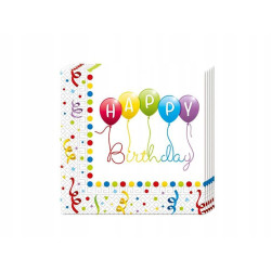 Serwetki urodzinowy Happy Birthday 33x33 cm 20 szt