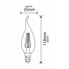 ŻARÓWKA DEKORACYJNA LED PŁOMYK E14 230V 4W NEUTRAL