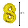 BALON FOLIOWY ZŁOTY CYFRA 8 92CM