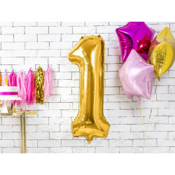 BALON FOLIOWY ZŁOTY CYFRA 8 92CM