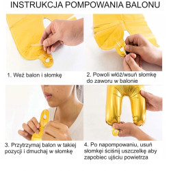 BALON FOLIOWY ZŁOTY CYFRA 8 92CM