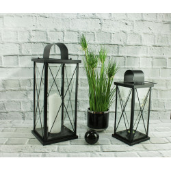 CZARNY ZŁOTY ŚWIECZNIK GLAMOUR 43CM