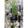 CZARNY ZŁOTY ŚWIECZNIK GLAMOUR 43CM