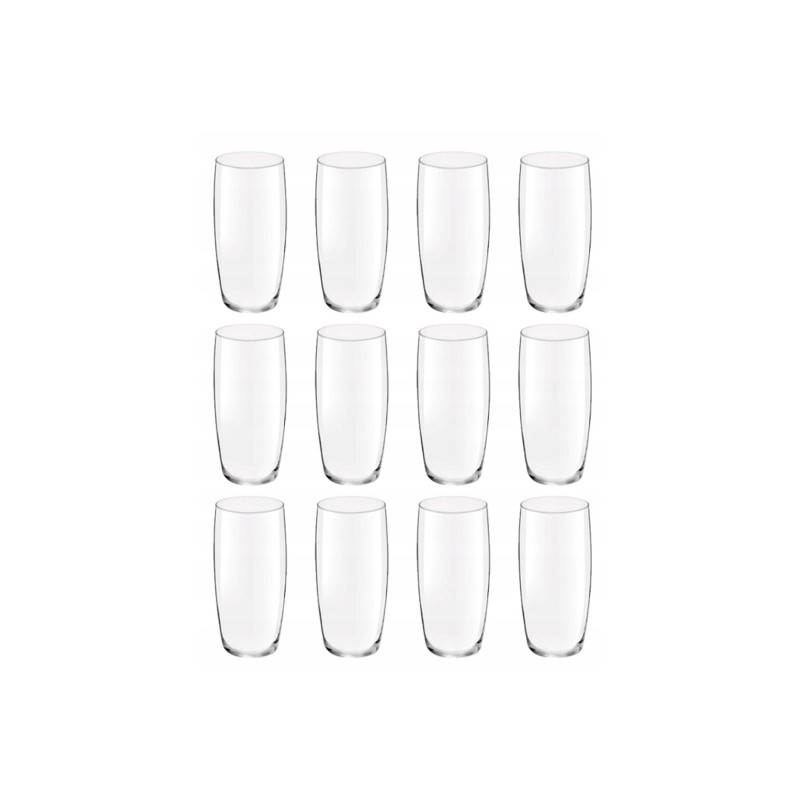 WYSOKIE SZKLANKI KOMPLET 12 SZKLANEK 440ML ZESTAW