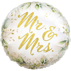 Balon foliowy Mr and Mrs ŚLUBNY NA HEL 18CALI