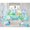 BALONY FOLIOWE 5 SZT na Baby Shower WÓZEK NIEBIESK