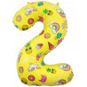 Balon foliowy NA HEL Cyfra 2 obrazki 78 cm