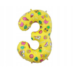 Balon foliowy NA HEL Cyfra 2 obrazki 78 cm