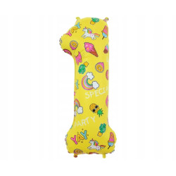 Balon foliowy NA HEL Cyfra 2 obrazki 78 cm