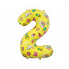 Balon foliowy NA HEL Cyfra 2 obrazki 78 cm
