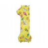 Balon foliowy Cyfra 1 NA HEL obrazki 78 cm
