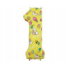 Balon foliowy Cyfra 1 NA HEL obrazki 78 cm