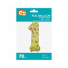 Balon foliowy Cyfra 1 NA HEL obrazki 78 cm