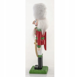 Dziadek do orzechów czerwono-biało-zielony 18cm