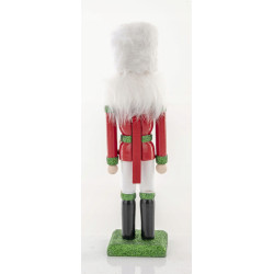 Dziadek do orzechów czerwono-biało-zielony 18cm