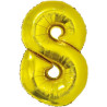 BALON CYFRA 8 ZŁOTA 35cm
