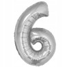 BALON FOLIOWY 6 35CM SREBRNA